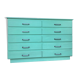 Water green loom cabinet with 10 drawers - 1960