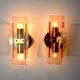 Pair of Veca wall lamps in Murano Glass Italy 1970