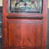 Portes de magasin fin XIXem, devanture de mercerie avec vitraux Art Nouveau