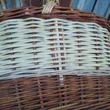 Wicker and cane basket