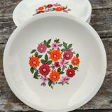 Set of 12 dessert plates, Giens earthenware