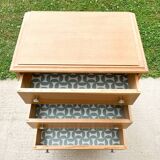 Scandinavian style 3-drawer chest of drawers, compass feet, from the 50s/60s