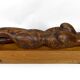 Important Sculpture of a Woman's Body, Cedar and Oak, Brutalism, 1970
