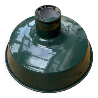 Industrial enamelled metal lampshade