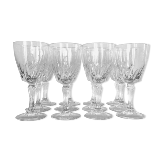 Set of 12 vintage wine glasses 1960