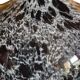 La Rochére marbled black and white ball vase, 20th century
