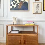 Bamboo and rattan sideboard, 1980s
