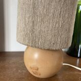 Bedside lamp in rope and wood