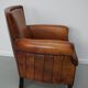 Vintage Dutch cognac coloured leather club chair