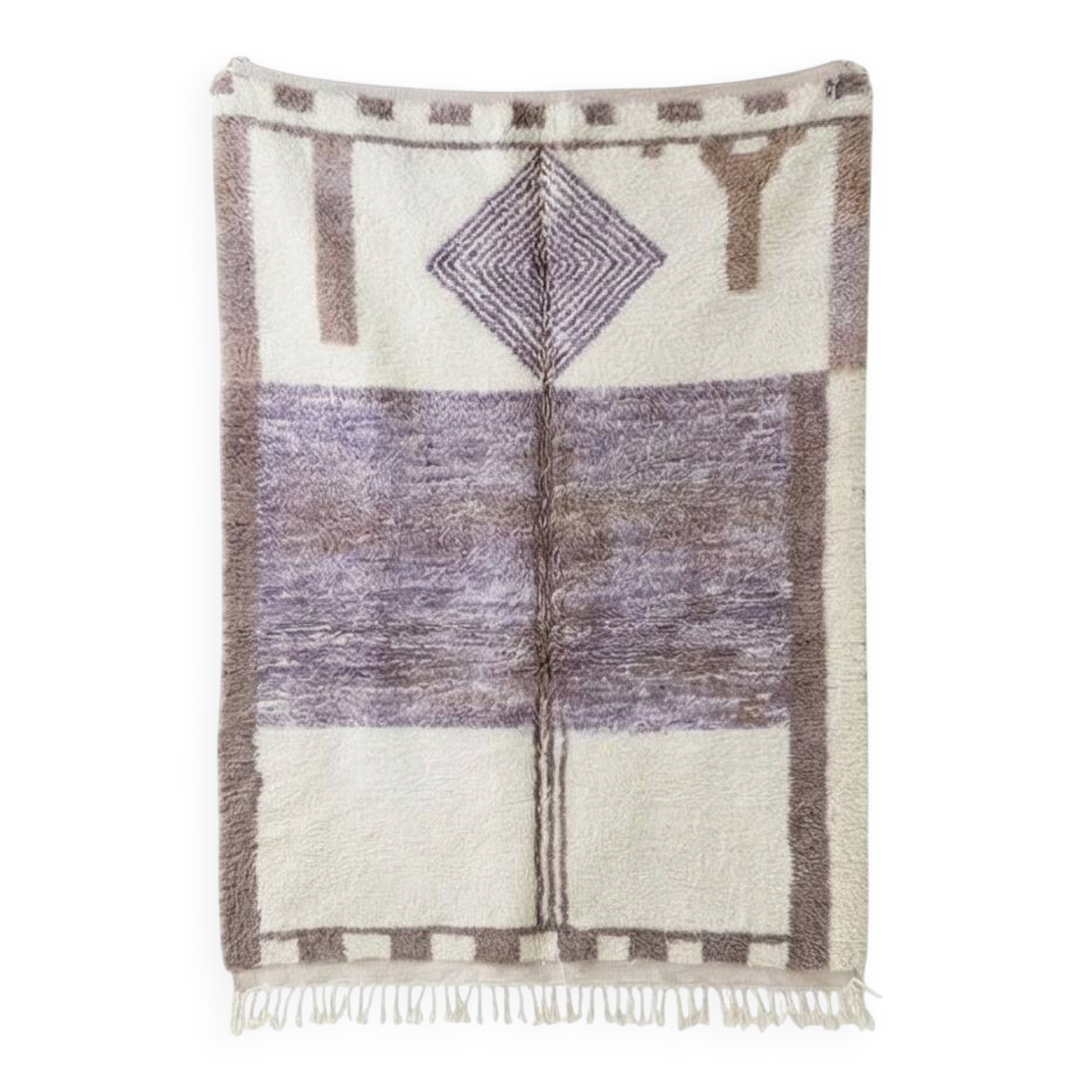 Berber wool rug in violet 200x300 cm
