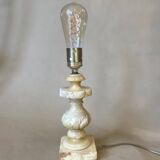 Carved alabaster lamp