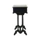 Black Lacquered Antique Sewing Table Side Table Mahogany 19th Century