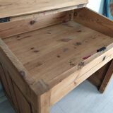 Striped pine office counter