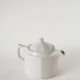 Faceted ceramic teapot, White, 1950