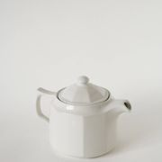 Faceted ceramic teapot, White, 1950