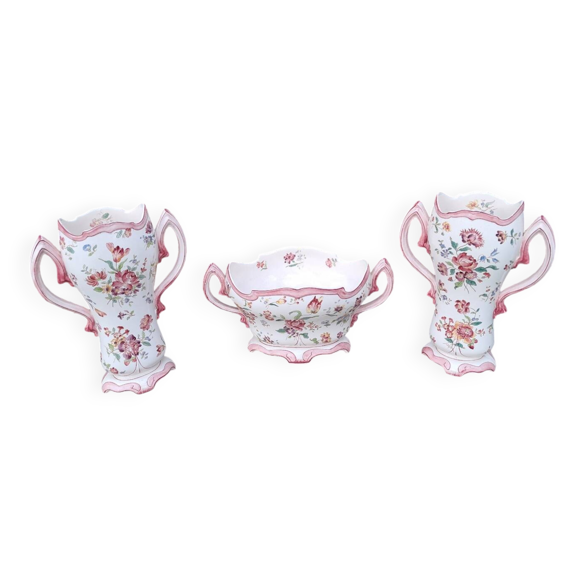 Porcelain vase and planter set