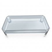 Coffee Table Design Marc Micoud Plexiglas/Lucite and Glass - 1980