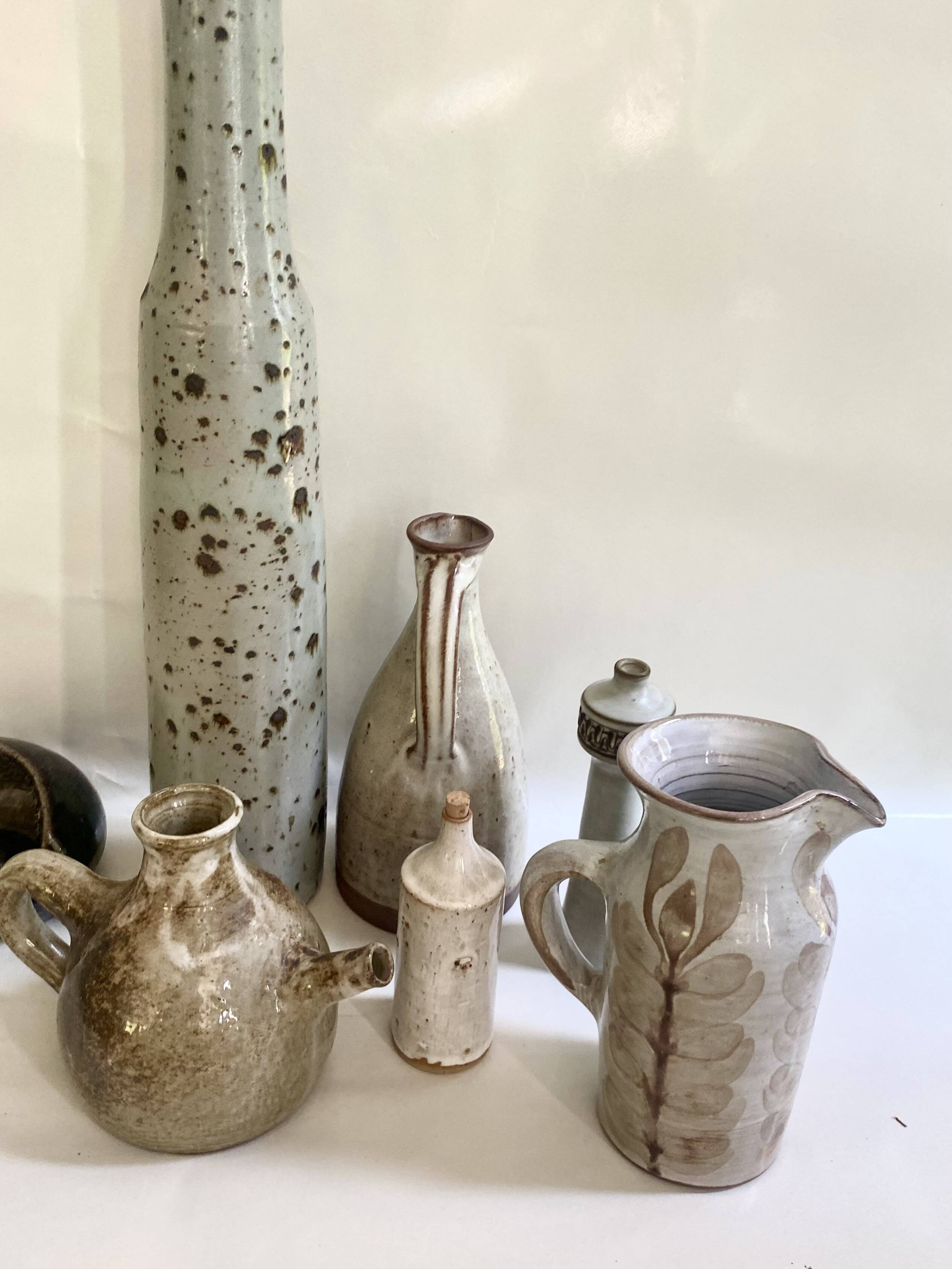 Vase bouteille céramique pyritée 47 cm