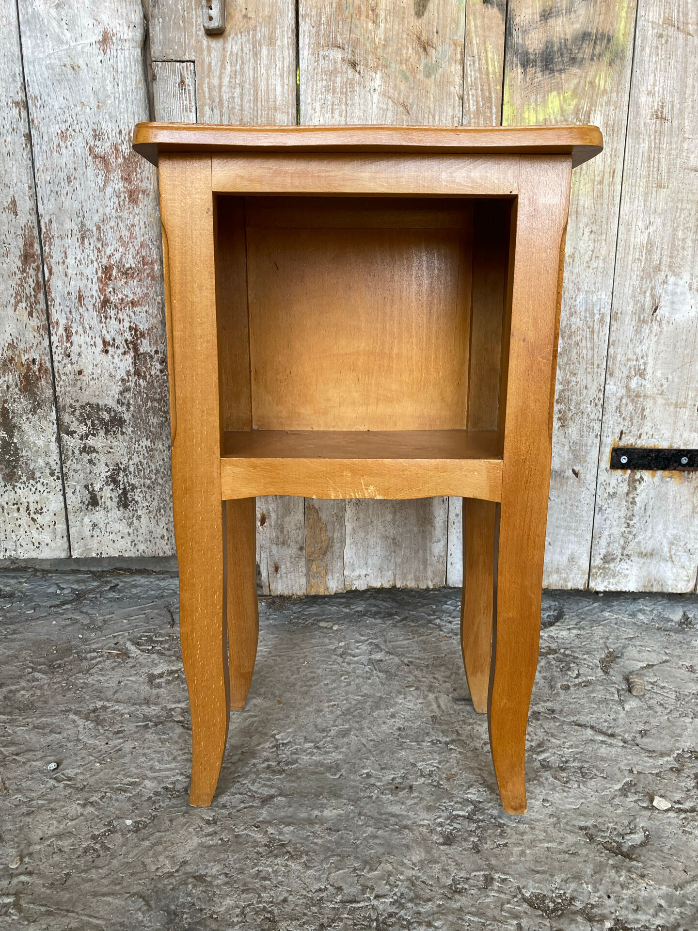 Antique Nightstand Light Wood Vintage Case
