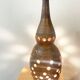 Lampe terre cuite ajourée, circa 1970