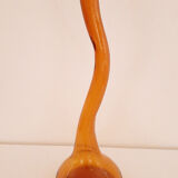 Vase soliflore verre soufflé ambre à col long