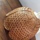 Hanging lamp braided wicker shaped flower