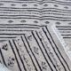 Hand-made grey and black carpet in pure wool  - 110x73cm