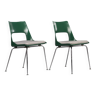 2 green chairs by Kai Korbing for Fibrex Denmark, 1950s