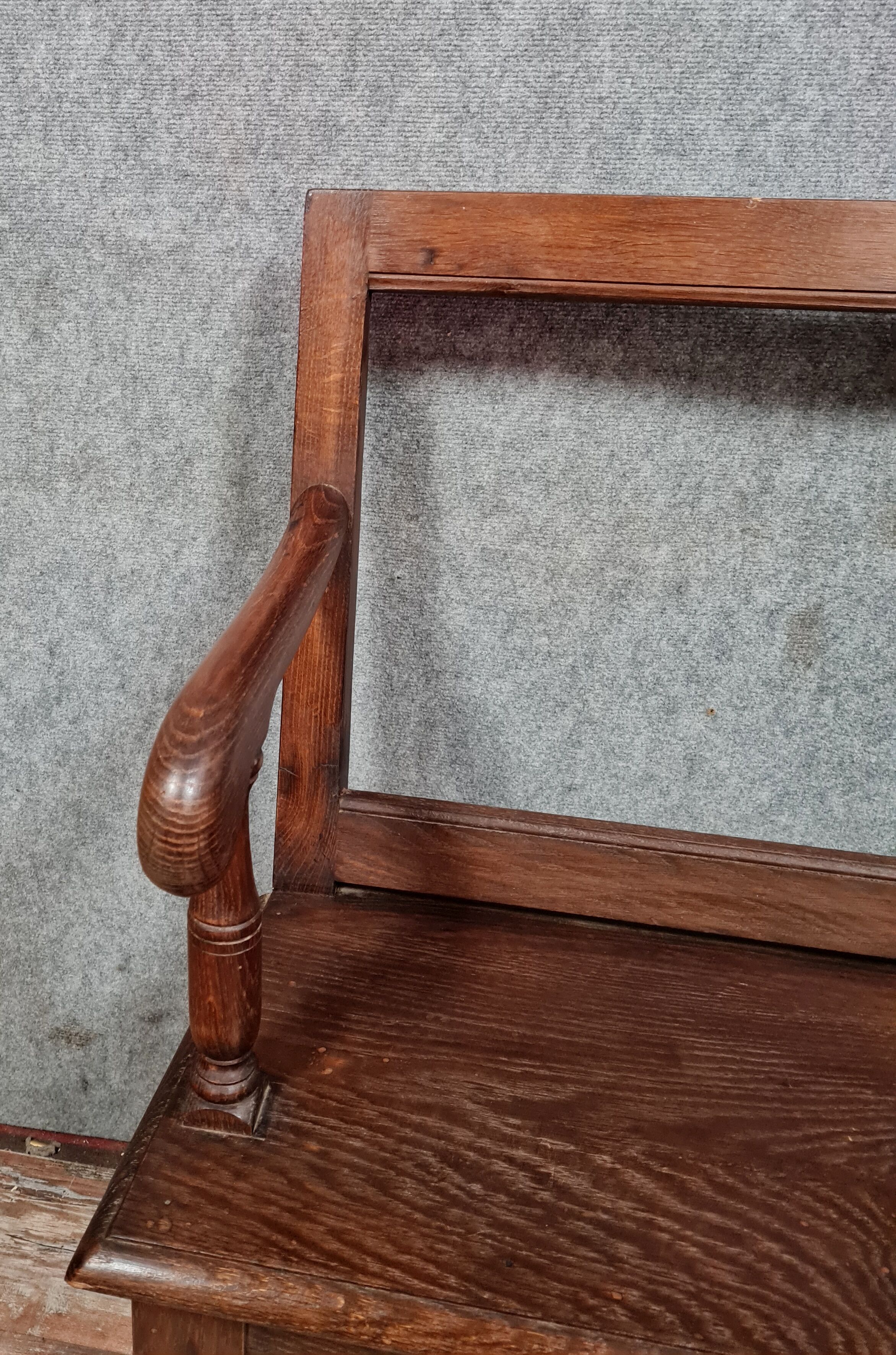 Bench with openwork back Louis XIII style nineteenth century oak