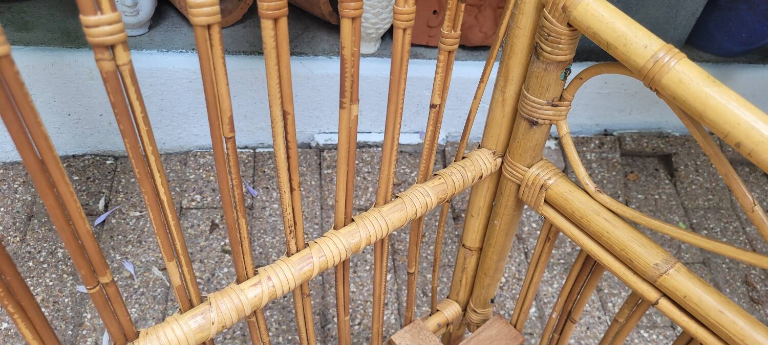 60s rattan children's bed