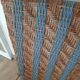 Vintage set of 2 garden woven rattan chairs - sky blue nets - 40