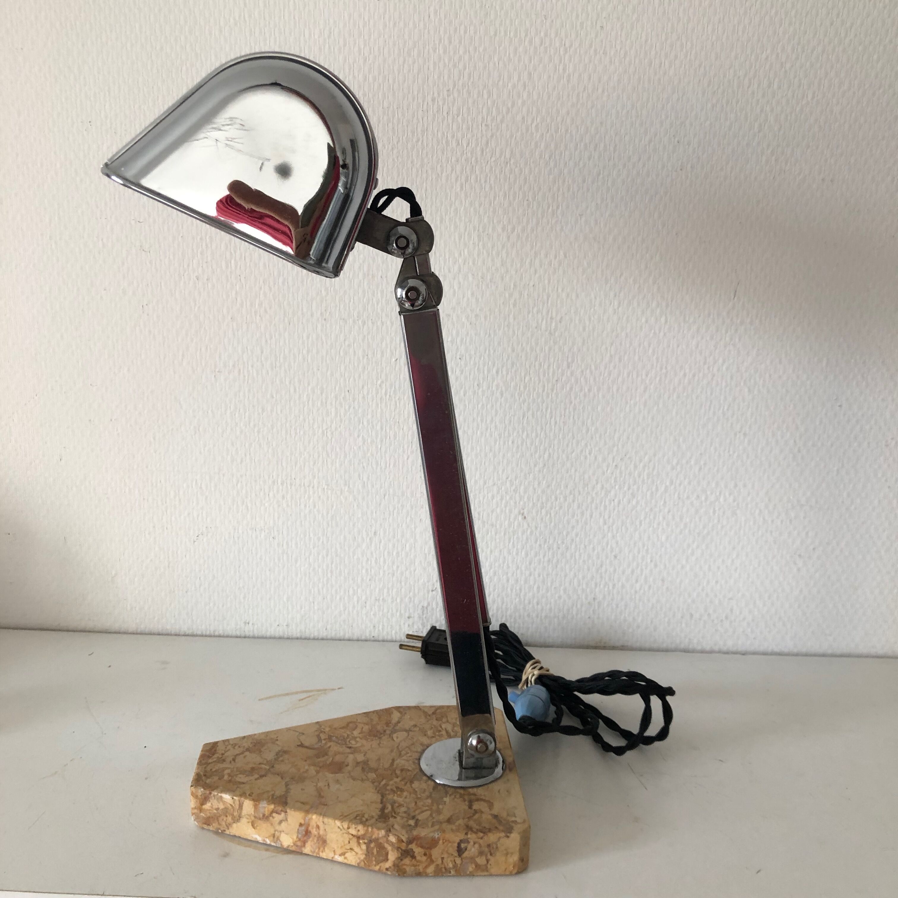 French marble vintage lamp, 1930