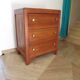 Art Deco chest of drawers in dark wood with 3 drawers, 1950s