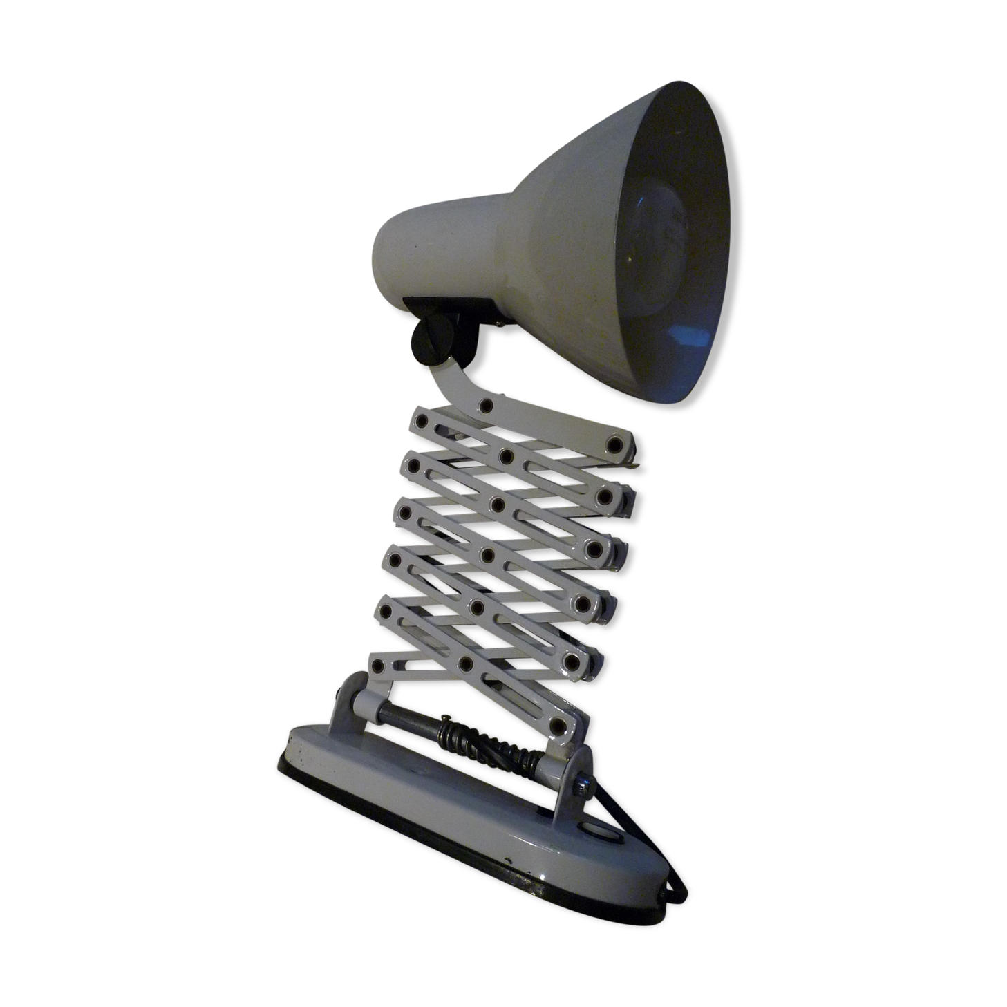 Accordion wall lamp, white lacquered metal