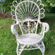 Fauteuil rotin peacock années 60
