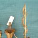Pair of wall lamps gold patinated vintage metal