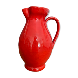 Large pitcher, red glazed ceramic decanter