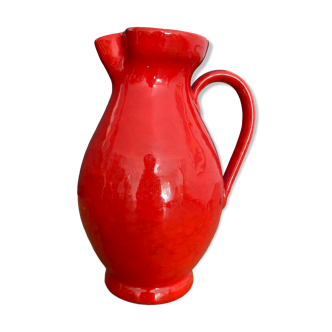 Large pitcher, red glazed ceramic decanter