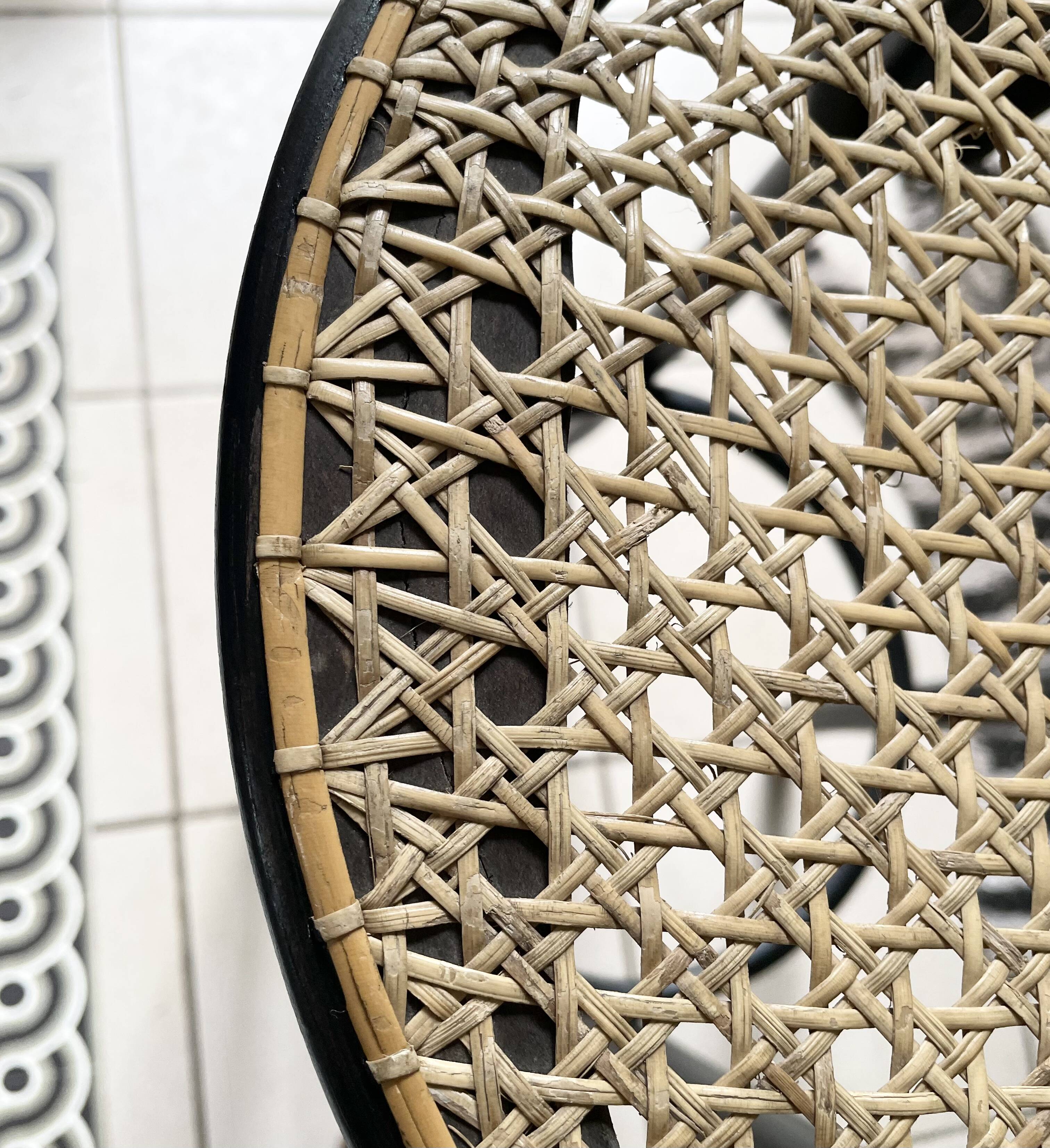 Vintage caned bar stools