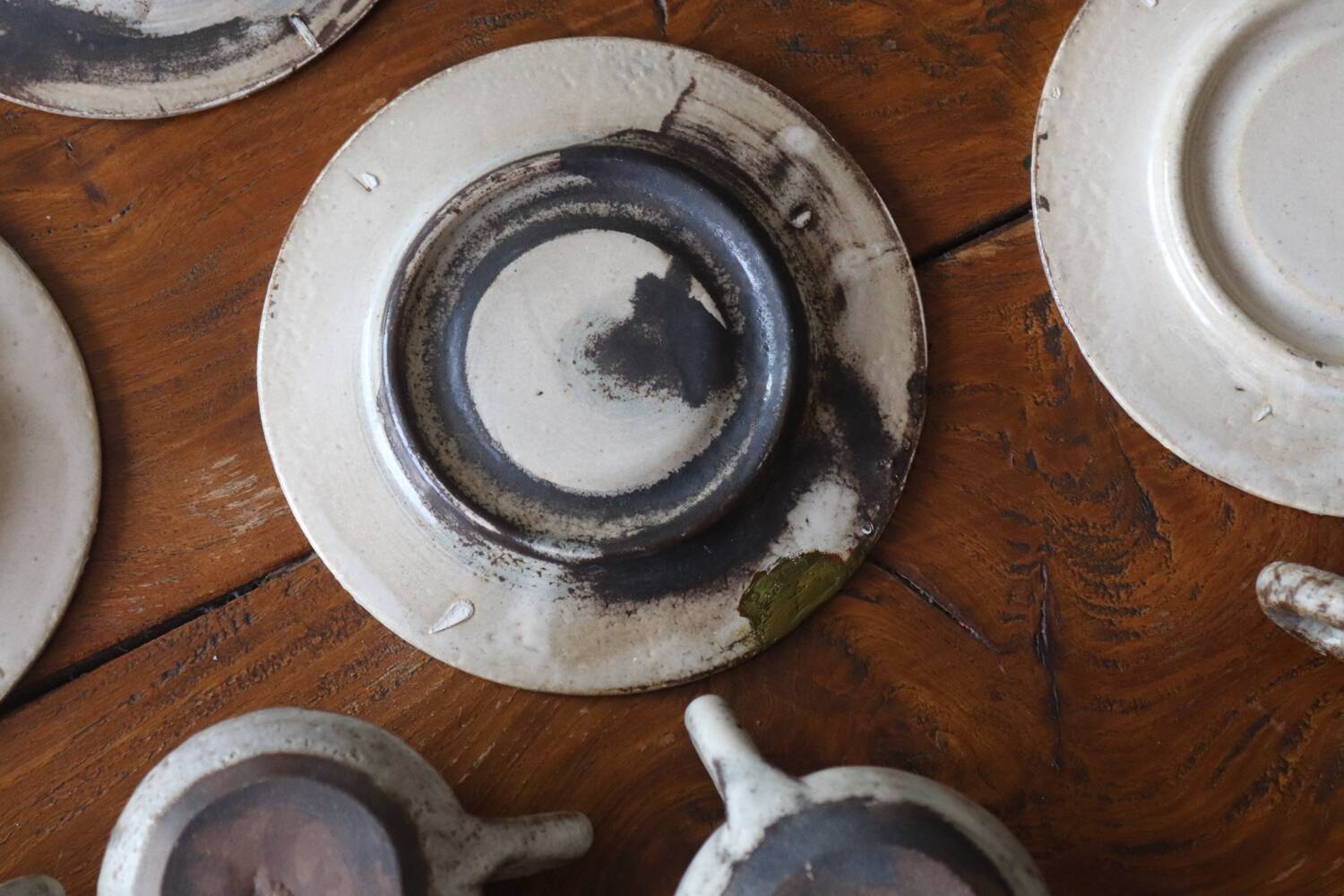 Stoneware coffee service signed Gustave Le Murier – 6 cups, 6 saucers