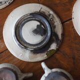 Stoneware coffee service signed Gustave Le Murier – 6 cups, 6 saucers