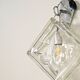 European pressed glass and metal wall light, 1970s