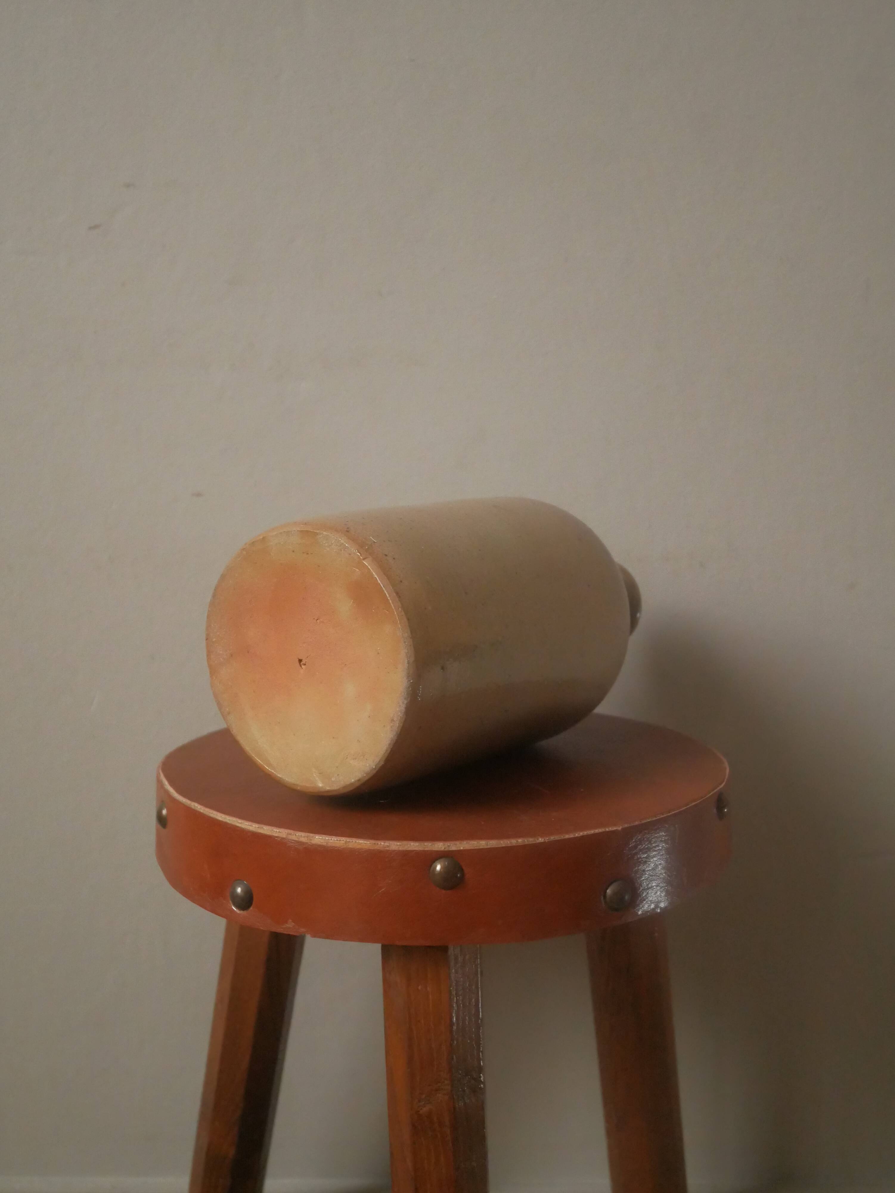 Vintage stoneware vase handmade pottery ceramic soliflore slow Scandinavian country decoration