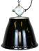Industrial black enamel factory pendant lamp, 1960s