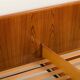 Danish mid century teak queen size bed with nightstands, 1960s