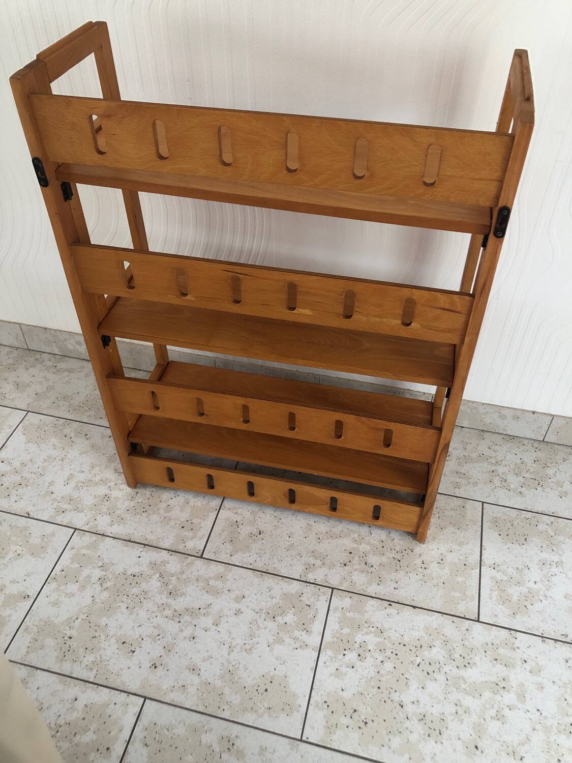 Vintage folding second-hand bookshelf