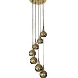 Large vintage pendant lamp gilded with fine gold