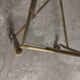 Rolling coffee table in vintage gilded bronze