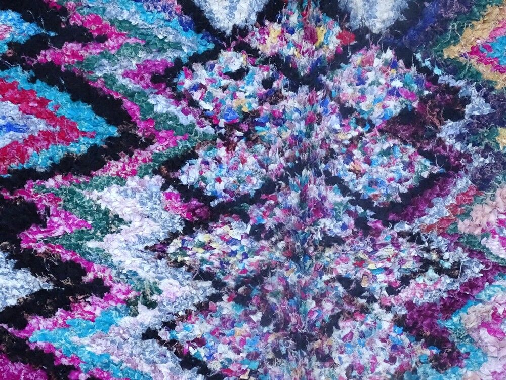 Authentic Moroccan Berber Boucherouite rug 240x155 cm