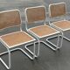 Lot de 4 chaises Cesca modèle b32 par Marcel Breuer Design